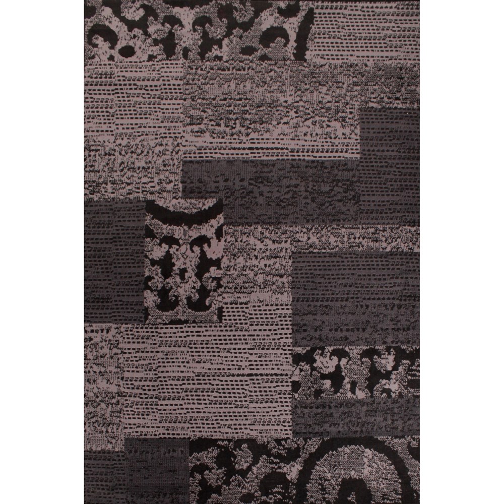 Patch Block Rugs in Black by Rugstyle